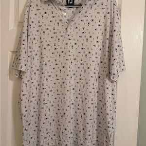 FootJoy Men's White Golf Shirt- Drink Themed